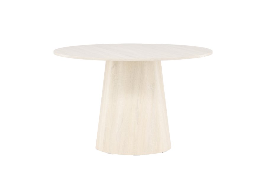 VENTURE DESIGN Lanzo spisebord, rund - hvidvasket MDF (120)