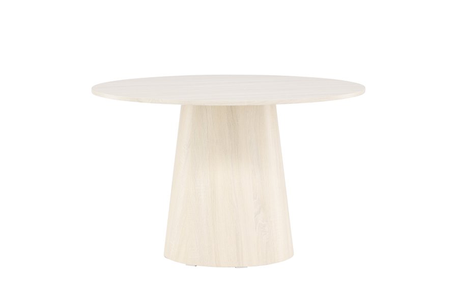 VENTURE DESIGN Lanzo spisebord, rund - hvidvasket MDF (120)