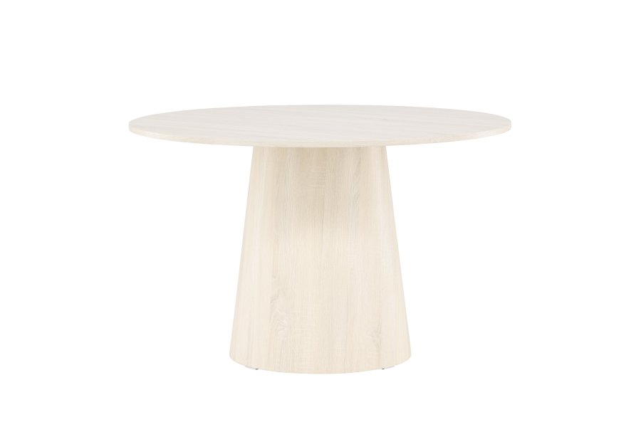 VENTURE DESIGN Lanzo spisebord, rund - hvidvasket MDF (120)