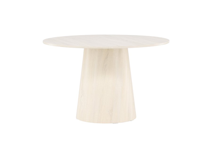 VENTURE DESIGN Lanzo spisebord, rund - hvidvasket MDF (120)