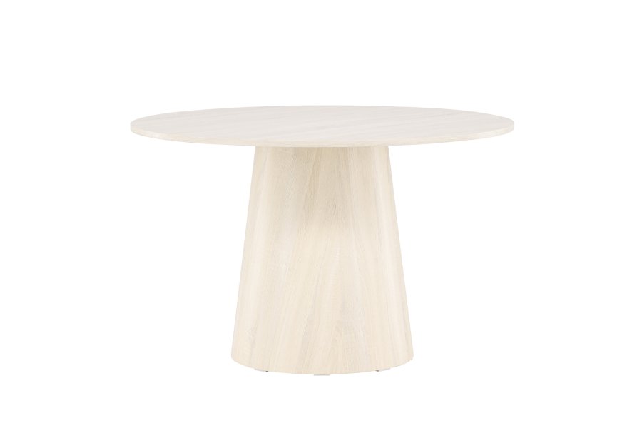 VENTURE DESIGN Lanzo spisebord, rund - hvidvasket MDF (120)