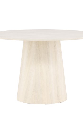 VENTURE DESIGN Lanzo spisebord, rund - hvidvasket MDF (120)