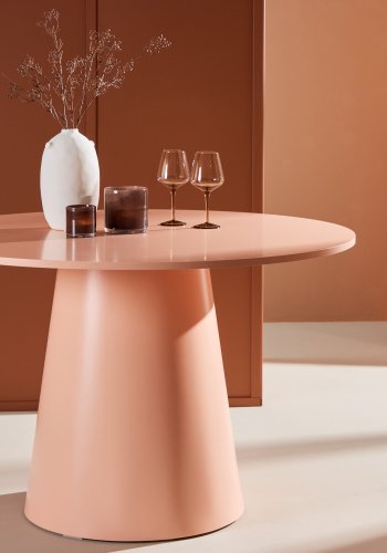 VENTURE DESIGN Lanzo spisebord, rund - fersken MDF (120)