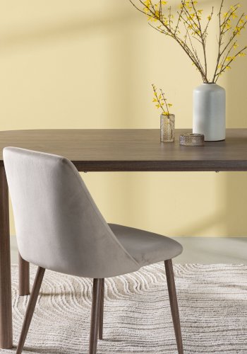 VENTURE DESIGN Andy spisebord, oval - natur MDF og stl (180x75)