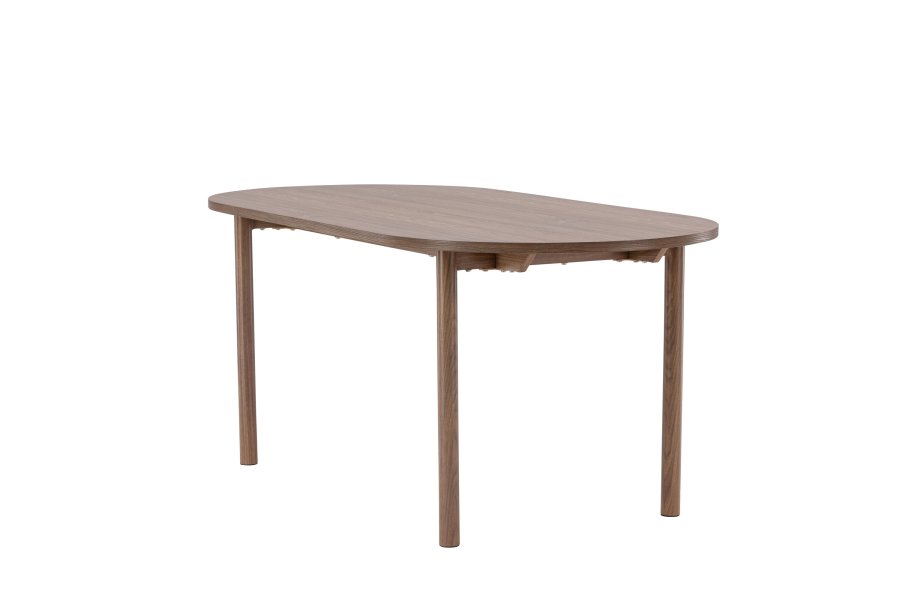 VENTURE DESIGN Andy spisebord, oval - natur MDF og stl (180x75)