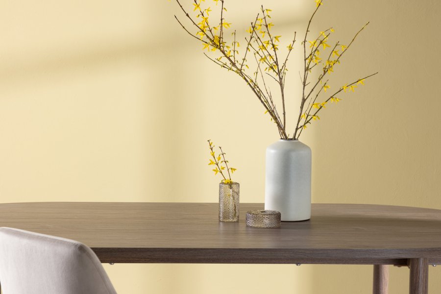 VENTURE DESIGN Andy spisebord, oval - natur MDF og stl (180x75)