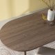 VENTURE DESIGN Andy spisebord, oval - natur MDF og stl (180x75)