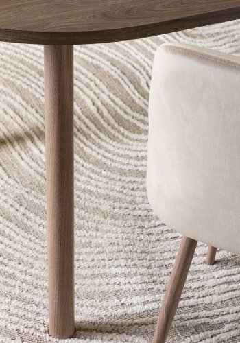 VENTURE DESIGN Andy spisebord, oval - natur MDF og stl (180x75)