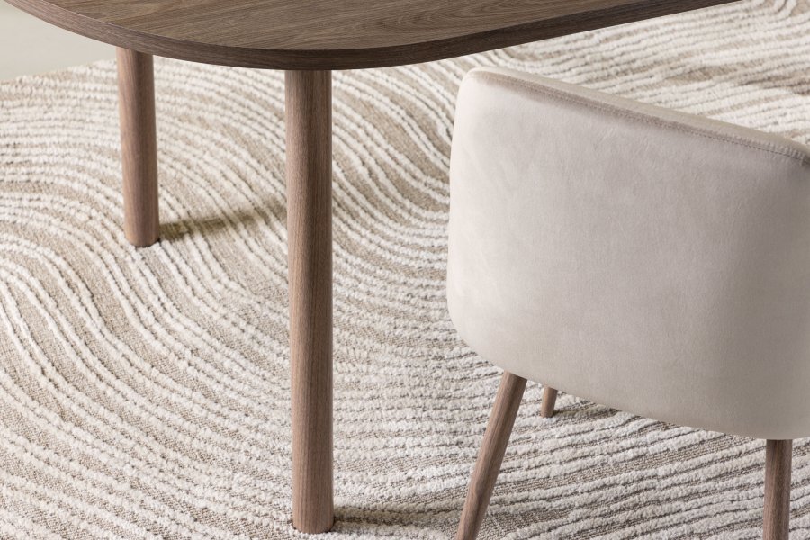 VENTURE DESIGN Andy spisebord, oval - natur MDF og stl (180x75)