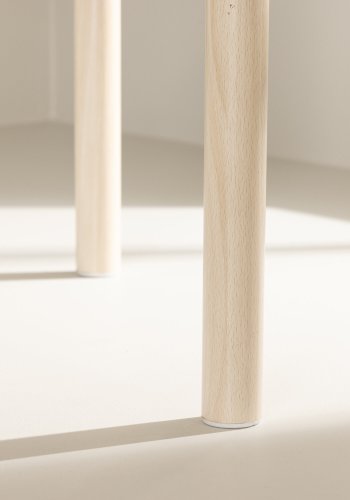 VENTURE DESIGN Andy spisebord, oval - hvidvasket MDF og stl (90x180)