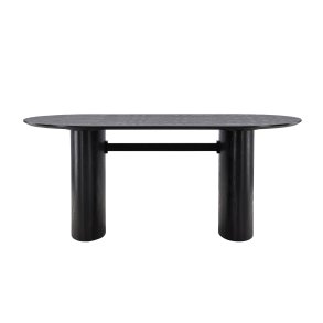 VENTURE DESIGN Isolde spisebord, oval - sort MDF (180x75)