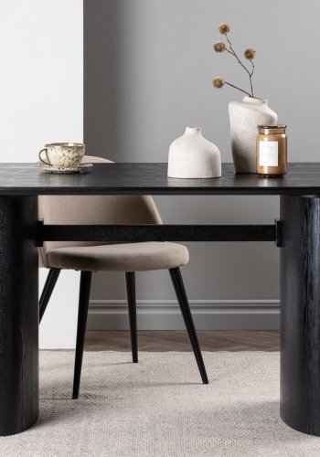 VENTURE DESIGN Isolde spisebord, oval - sort MDF (180x75)