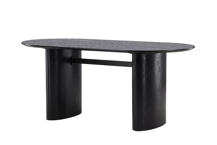 VENTURE DESIGN Isolde spisebord, oval - sort MDF (180x75)