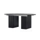 VENTURE DESIGN Matilda spisebord, m. udtrk - sort MDF med finér (130/180)