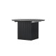 VENTURE DESIGN Matilda spisebord, m. udtrk - sort MDF med finér (130/180)