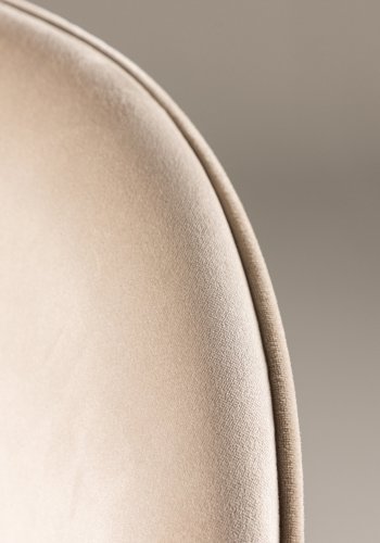 VENTURE DESIGN Velvet spisebordsstol - beige polyester fljl og trlook stl