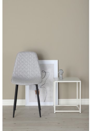 VENTURE DESIGN Polar Diamond spisebordsstol - lysegr polyester og sort metal