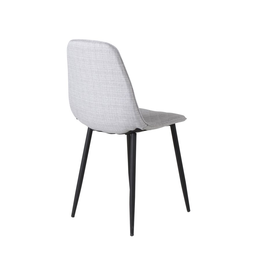 VENTURE DESIGN Polar Diamond spisebordsstol - lysegr polyester og sort metal