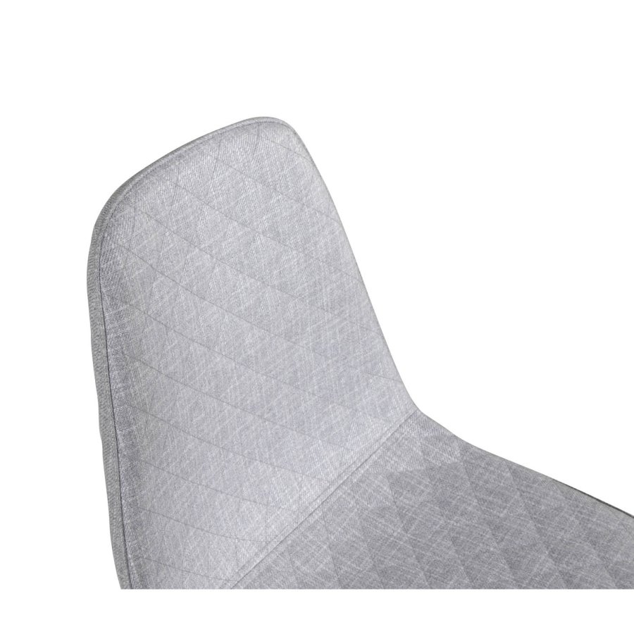 VENTURE DESIGN Polar Diamond spisebordsstol - lysegr polyester og sort metal