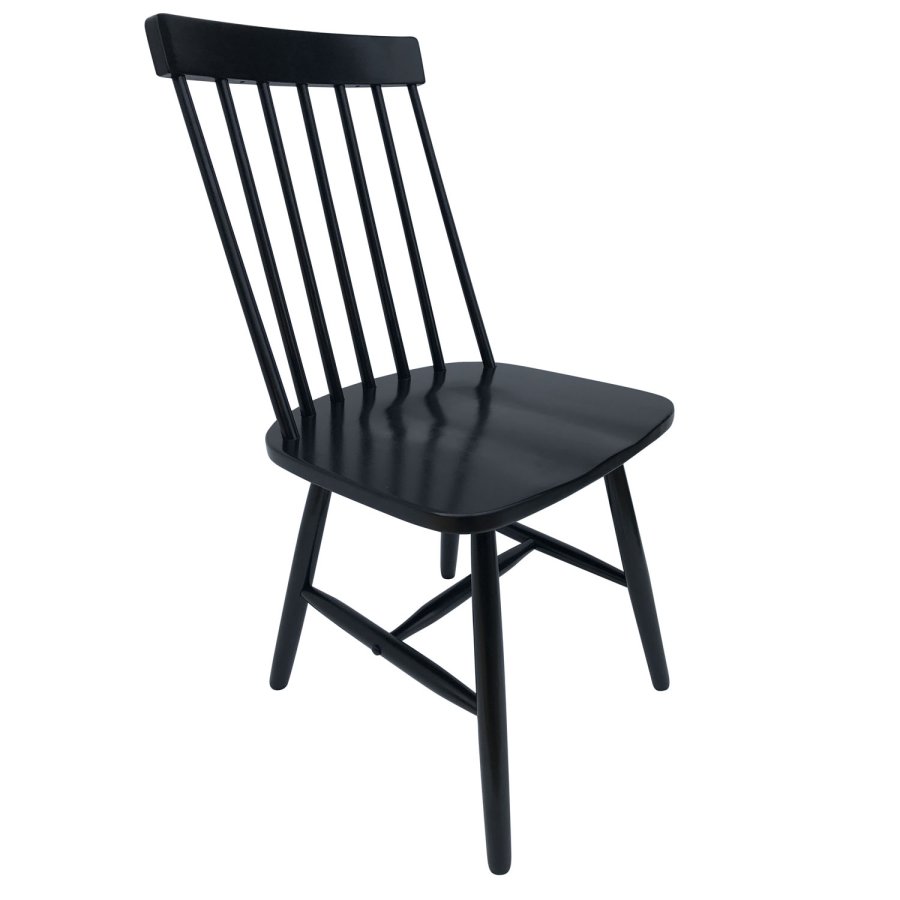 VENTURE DESIGN Lönneberga spisebordsstol - sort gummitr