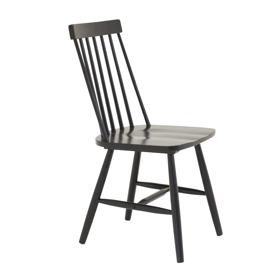 VENTURE DESIGN Lönneberga spisebordsstol - sort gummitr