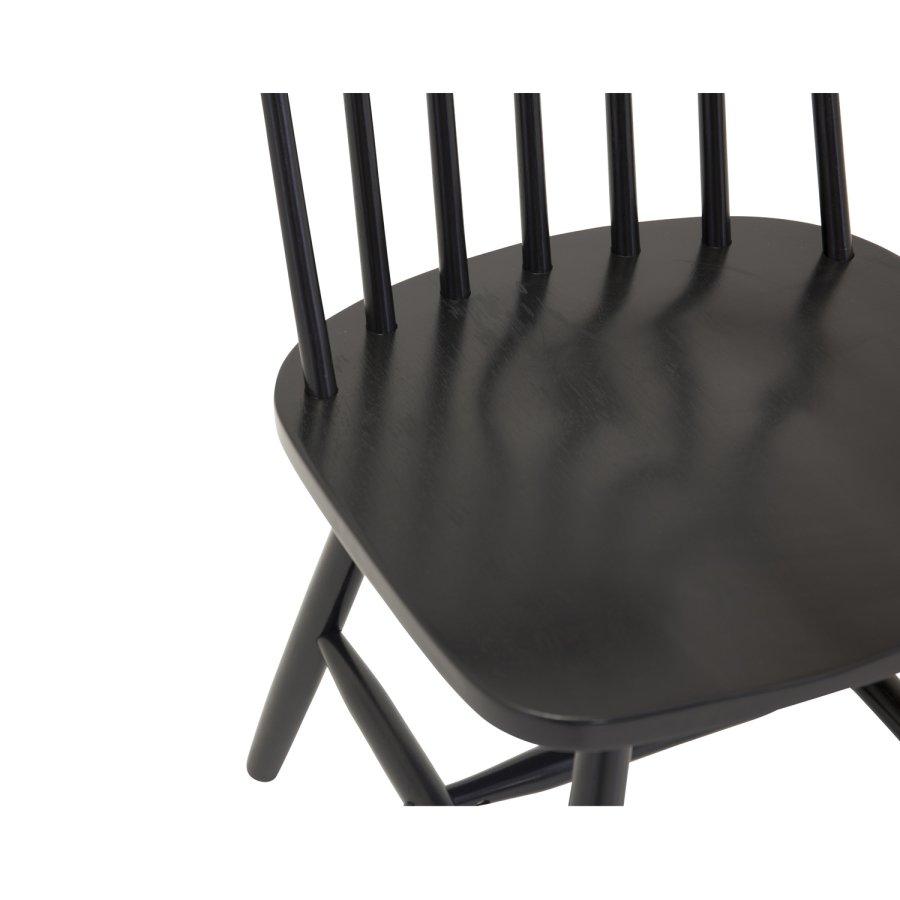 VENTURE DESIGN Lönneberga spisebordsstol - sort gummitr