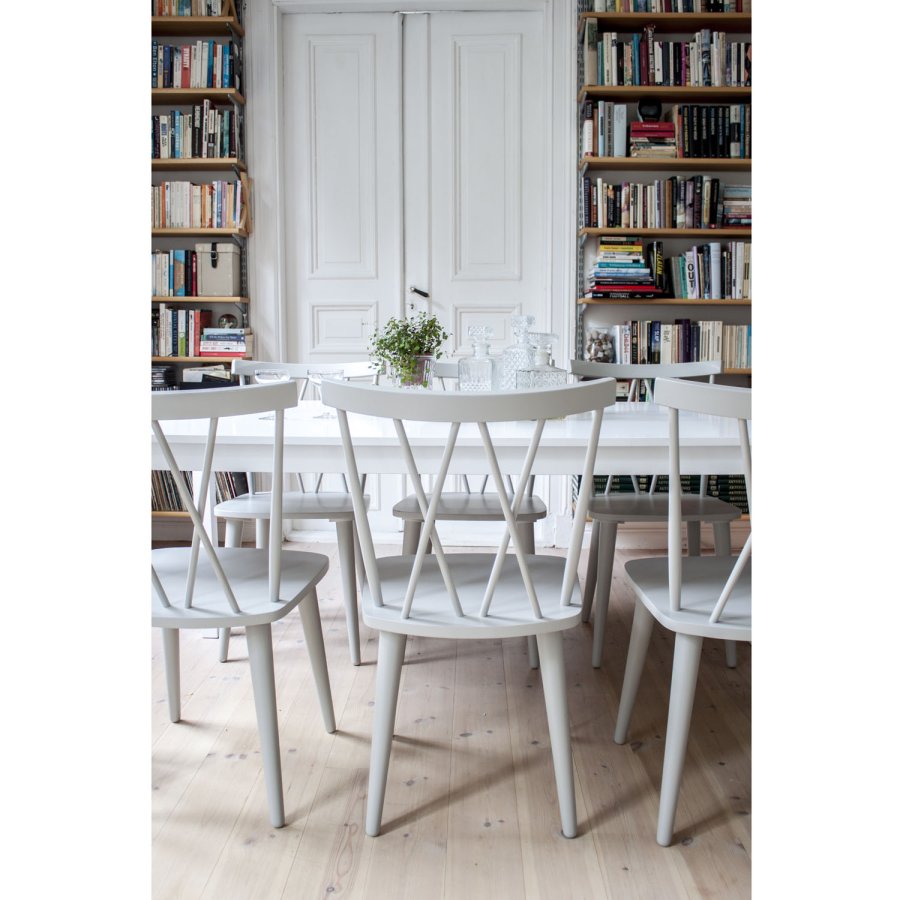 VENTURE DESIGN Mariannelund spisebordsstol - gr gummitr