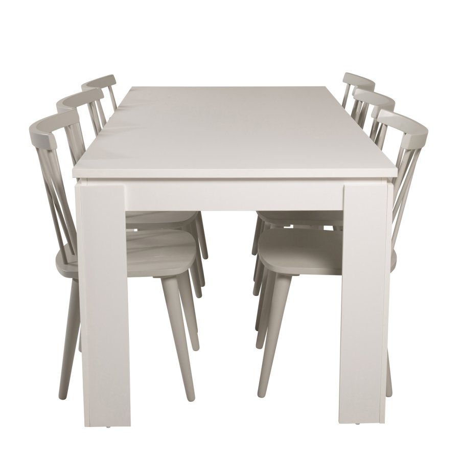 VENTURE DESIGN Mariannelund spisebordsstol - gr gummitr