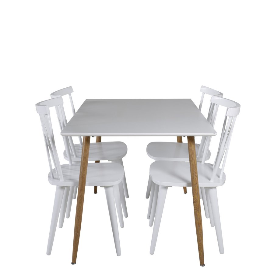 VENTURE DESIGN Mariannelund spisebordsstol - hvid gummitr