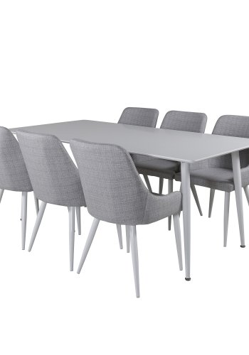 VENTURE DESIGN Polar spisebord - hvid MDF og hvid metal (180x90)