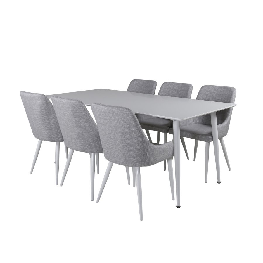 VENTURE DESIGN Polar spisebord - hvid MDF og hvid metal (180x90)