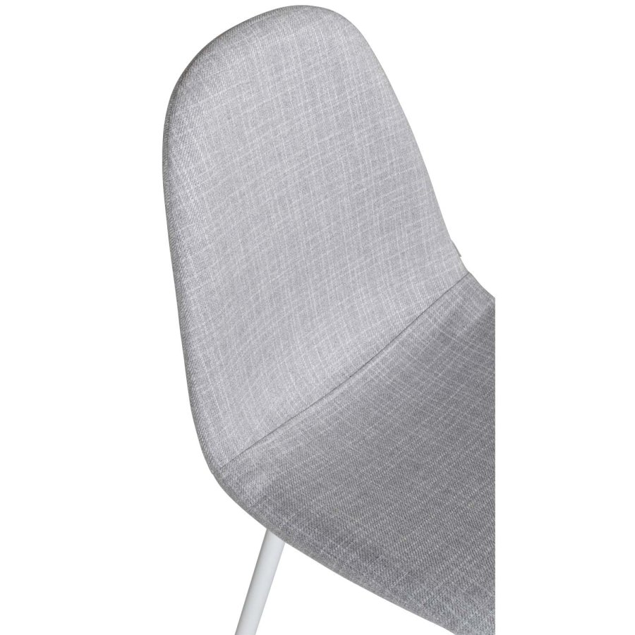 VENTURE DESIGN Polar spisebordsstol - lysegr polyester og hvid  metal