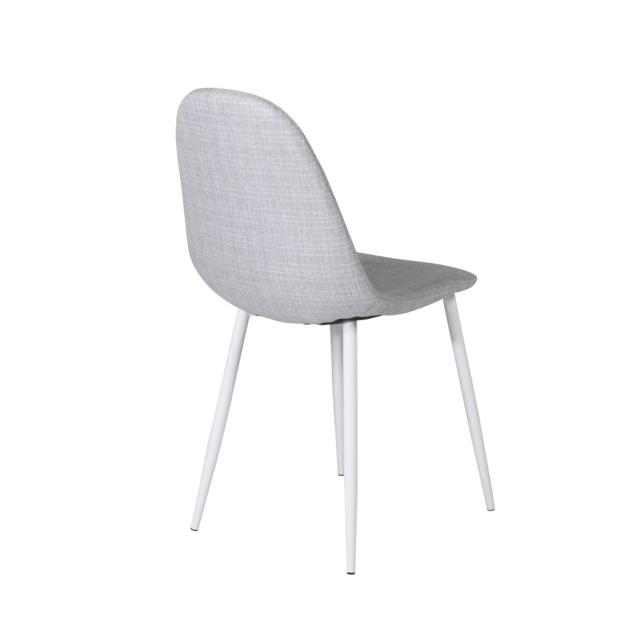 VENTURE DESIGN Polar spisebordsstol - lysegr polyester og hvid  metal