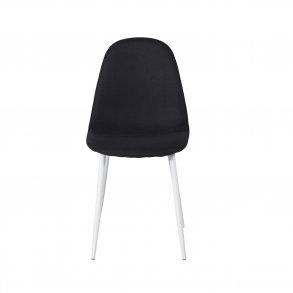 VENTURE DESIGN Polar spisebordsstol - sort polyester og hvid  metal