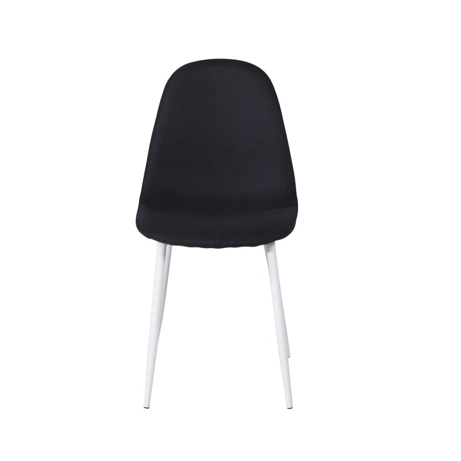 VENTURE DESIGN Polar spisebordsstol - sort polyester og hvid  metal
