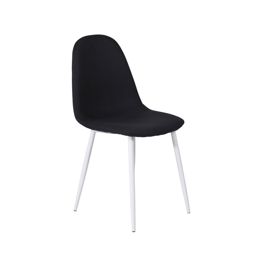 VENTURE DESIGN Polar spisebordsstol - sort polyester og hvid  metal