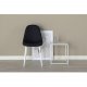 VENTURE DESIGN Polar spisebordsstol - sort polyester og hvid  metal