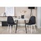 VENTURE DESIGN Polar spisebordsstol - sort polyester og hvid  metal