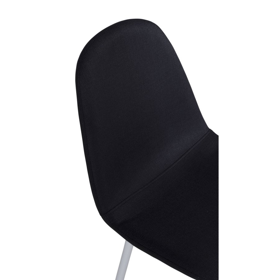 VENTURE DESIGN Polar spisebordsstol - sort polyester og hvid  metal