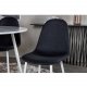 VENTURE DESIGN Polar spisebordsstol - sort polyester og hvid  metal