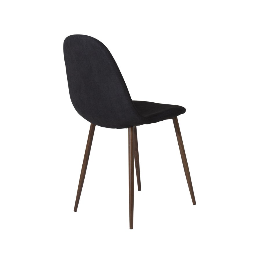 VENTURE DESIGN Polar spisebordsstol - sort polyester og valndfolie metal