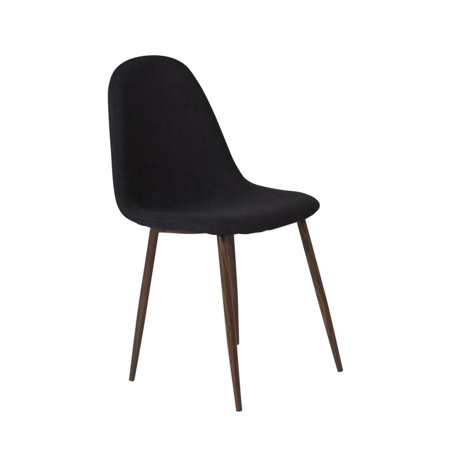 VENTURE DESIGN Polar spisebordsstol - sort polyester og valndfolie metal