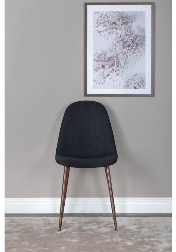 VENTURE DESIGN Polar spisebordsstol - sort polyester og valndfolie metal