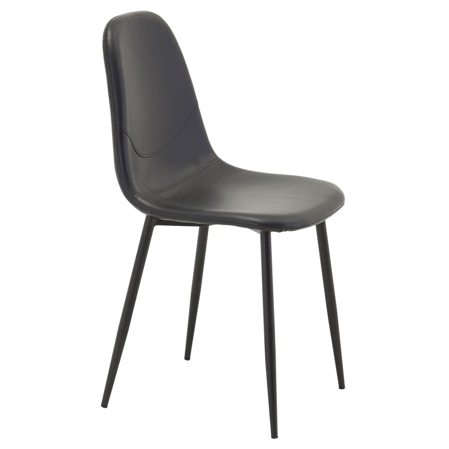 VENTURE DESIGN Polar spisebordsstol - sort PU og metal