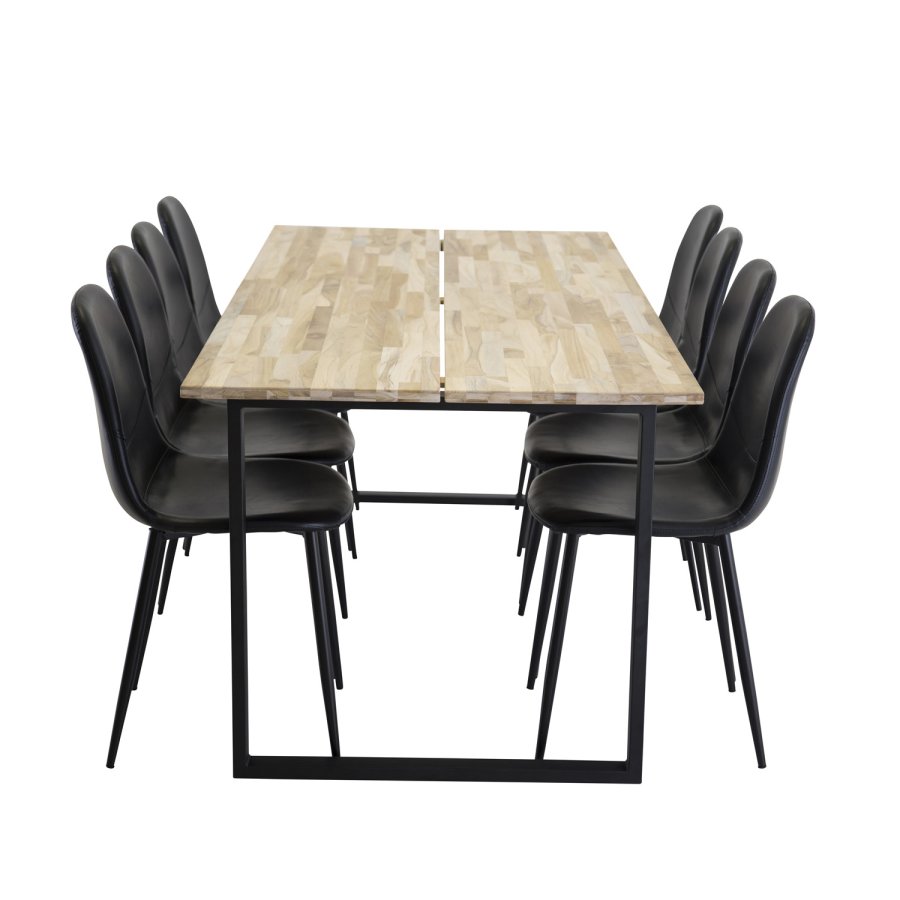 VENTURE DESIGN Polar spisebordsstol - sort PU og metal