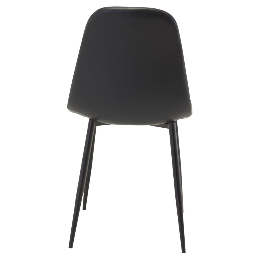 VENTURE DESIGN Polar spisebordsstol - sort PU og metal