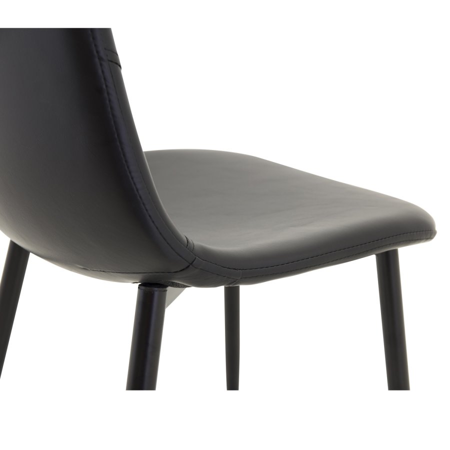 VENTURE DESIGN Polar spisebordsstol - sort PU og metal