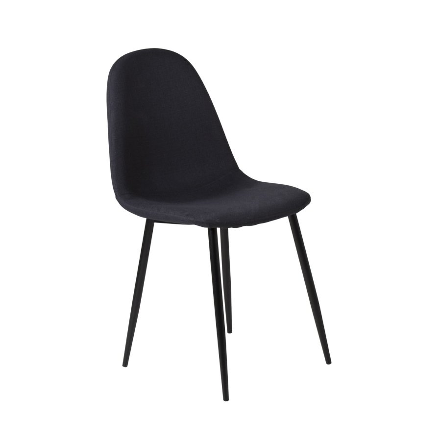 VENTURE DESIGN Polar spisebordsstol - sort polyester og sort metal