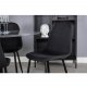 VENTURE DESIGN Polar spisebordsstol - sort polyester og sort metal
