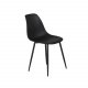 VENTURE DESIGN Polar Plastic spisebordsstol - sort plastik og sort metal
